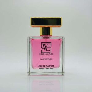 Lady Marvel by Vida LUJOSA — a vibrant fruity blend of grapefruit, pineapple, strawberry, and tangerine. Playful, feminine, and long-lasting.